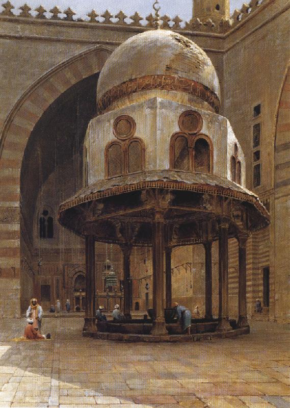 Henry Ferguson Mosque of Sultan Hassan, Cairo. Norge oil painting art